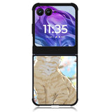 Cat and Butterfly Cartoon Motorola Moto Razr Plus 2024 , Moto Razr+ 2024 Case OV11191