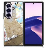 Cat and Butterfly Cartoon Samsung Galaxy Z Fold 7 Case OV11191