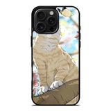 Cat and Butterfly Cartoon iPhone 16 Pro Max Case OV11191