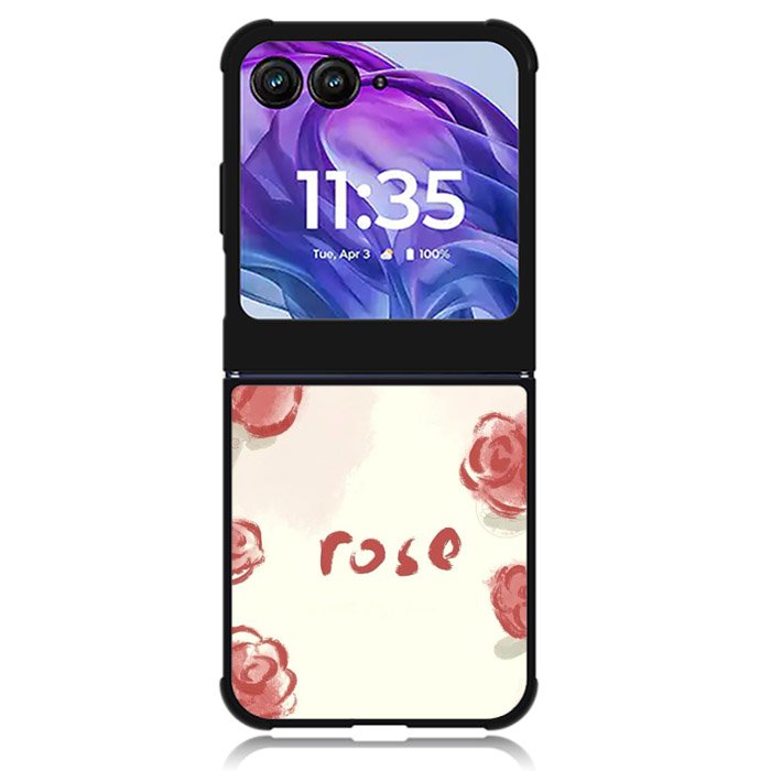 Rose Aesthetic Painting Motorola Moto Razr Plus 2024 , Moto Razr+ 2024 Case OV11015