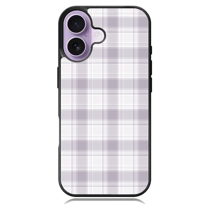 Grid Line Aesthetic Soft Purple iPhone 17 Case OV11103
