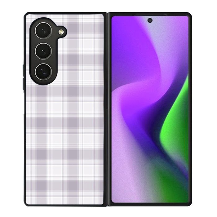 Grid Line Aesthetic Soft Purple Samsung Galaxy Z Fold 6 5G 2024 Case OV11103