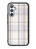 Grid Aesthetic Soft Brown Samsung Galaxy A14 5G Case QC11102