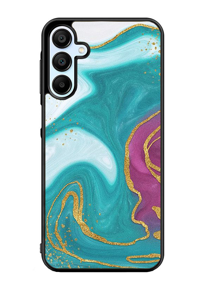 Marble Green and Purple Samsung Galaxy A35 5G Case OV10963