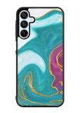 Marble Green and Purple Samsung Galaxy A35 5G Case OV10963