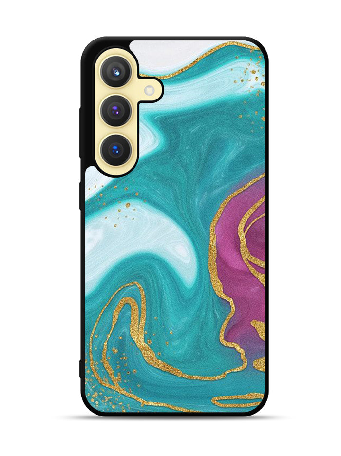 Marble Green and Purple Samsung Galaxy S25 Plus 5G , Samsung Galaxy S25+ 5G Case OV10963