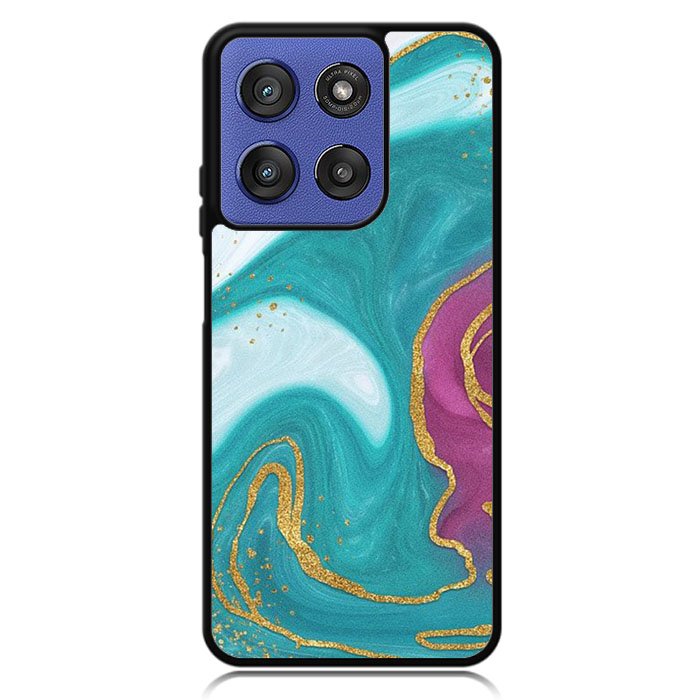 Marble Green and Purple Motorola Moto G Stylus 5G 2025 Case OV10963