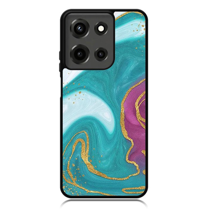 Marble Green and Purple Motorola Moto G 5G 2025 Case OV10963