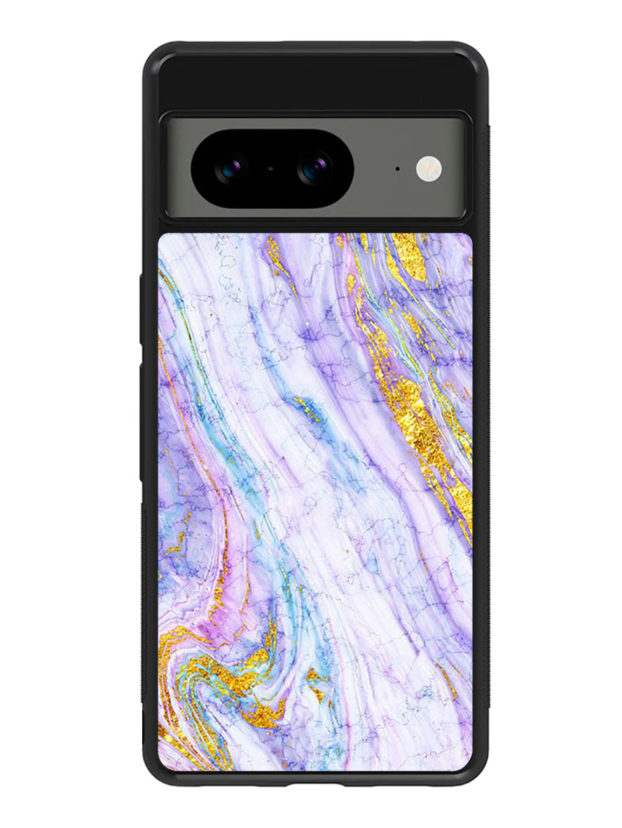 Marble Purple Gold Soft Google Pixel 8A Case QC10965
