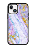 Marble Purple Gold Soft iPhone 14 Case QC10965