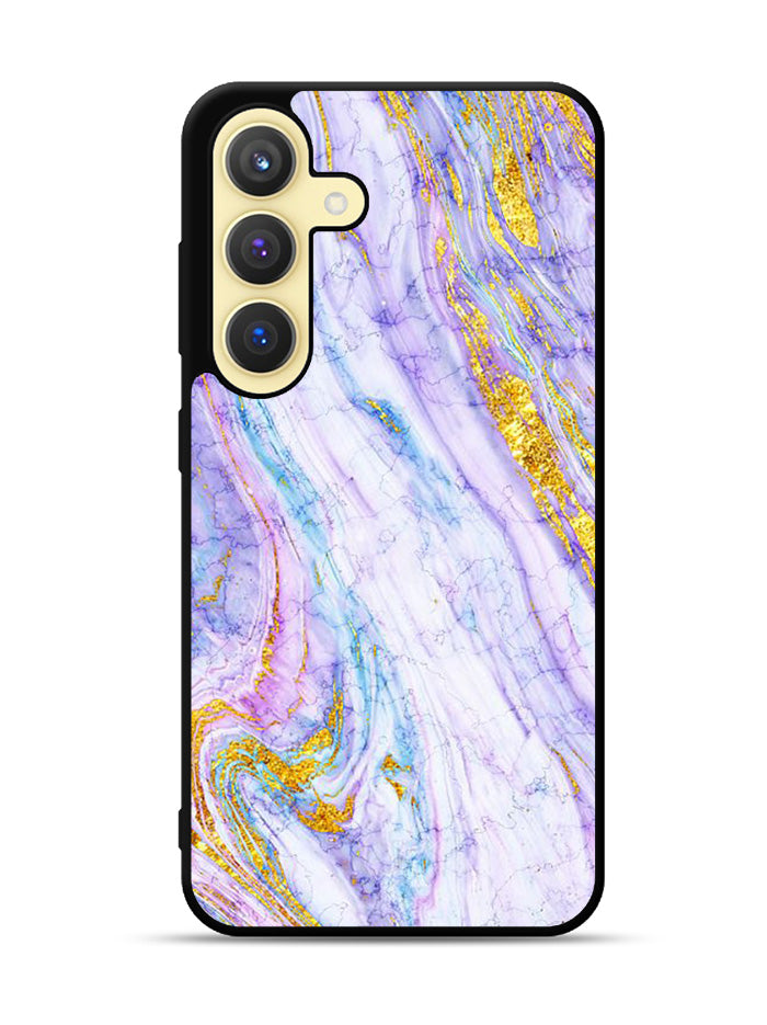 Marble Purple Gold Soft Samsung Galaxy S25 Plus 5G , Samsung Galaxy S25+ 5G Case OV10965