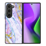 Marble Purple Gold Soft Samsung Galaxy Z Fold 6 5G 2024 Case OV10965