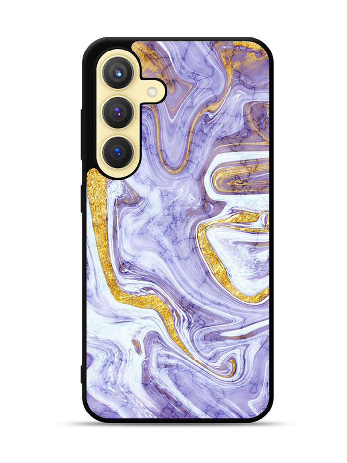 Beautifull Marble Purple and Gold Samsung Galaxy S25 5G Case OV11157