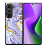 Beautifull Marble Purple and Gold Samsung Galaxy Z Fold 6 5G 2024 Case OV11157