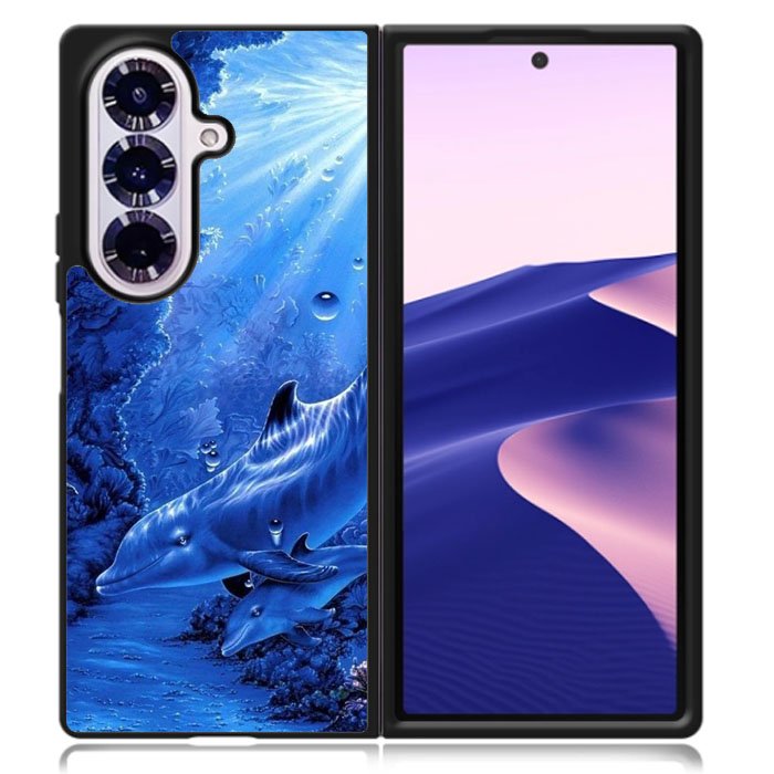 Dolphine in the Sea Samsung Galaxy Z Fold 7 Case OV11063