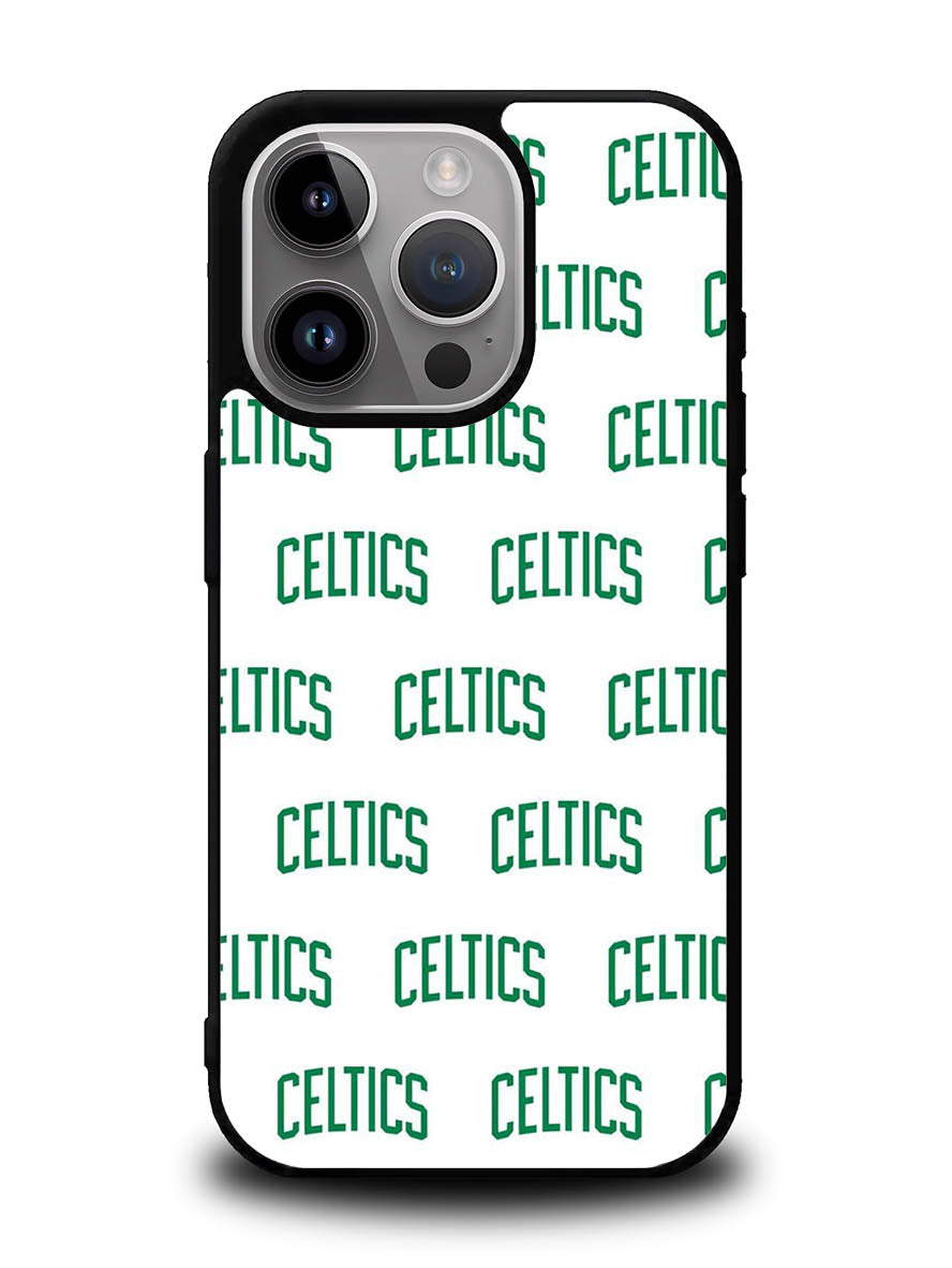 Celtics Pattern Logo iPhone 14 Pro Case QC10917