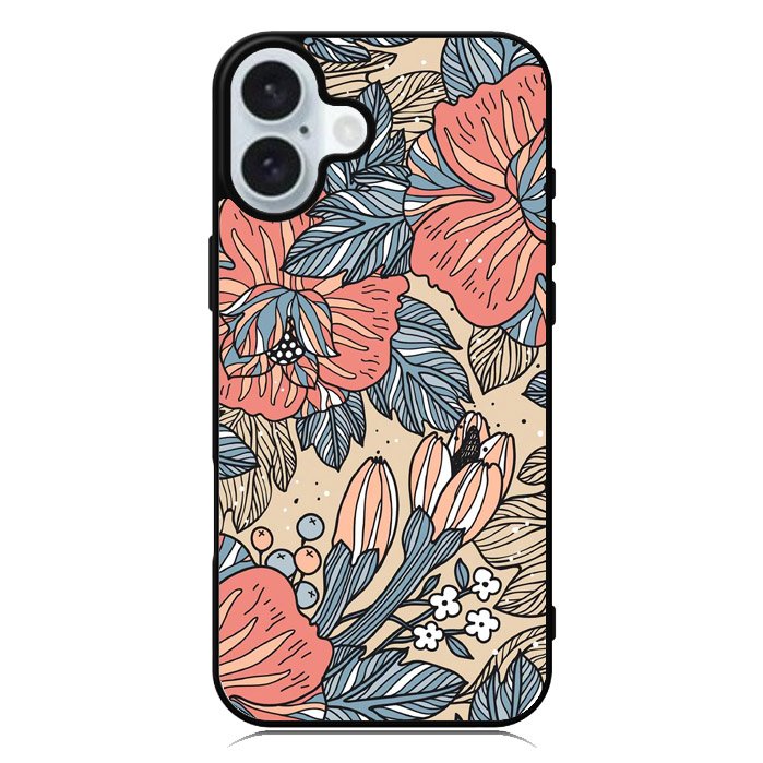 Floral Flower iPhone 16 Plus Case QC10564