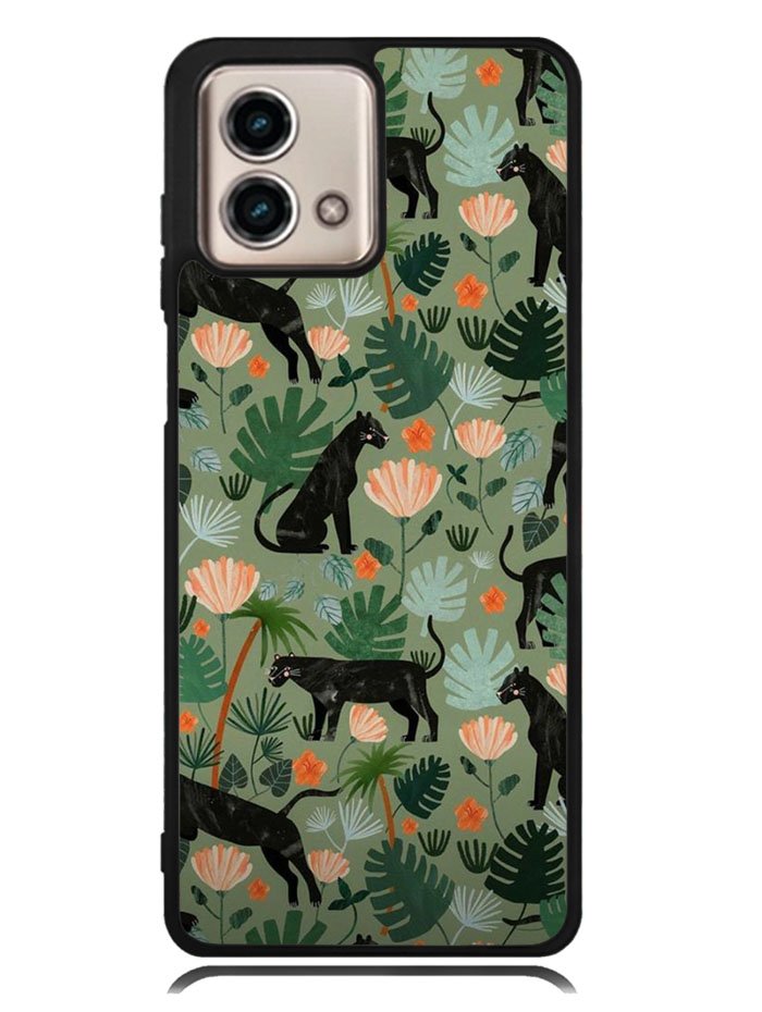 Black Panther on Flores Motorola Moto G Stylus 5G 2023 Case OV10654