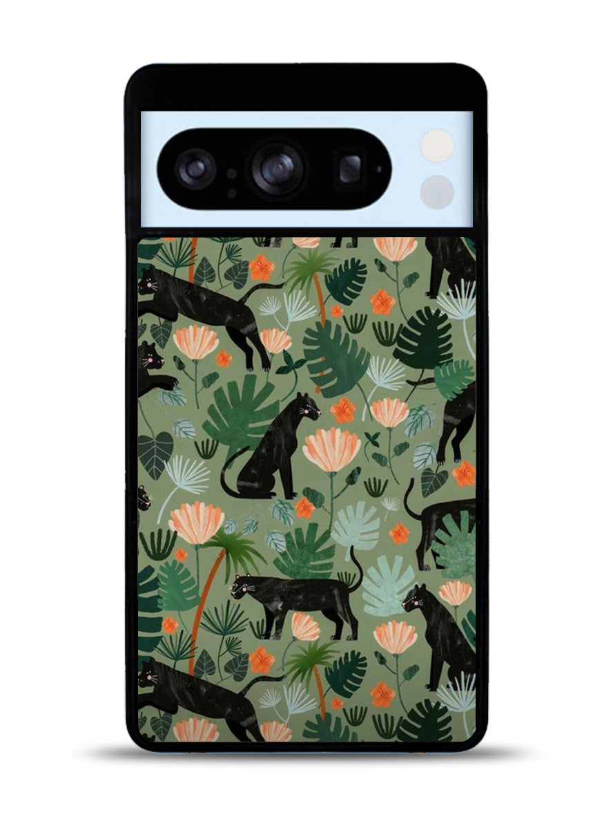 Black Panther on Flores Google Pixel 8 Pro Case QC10654