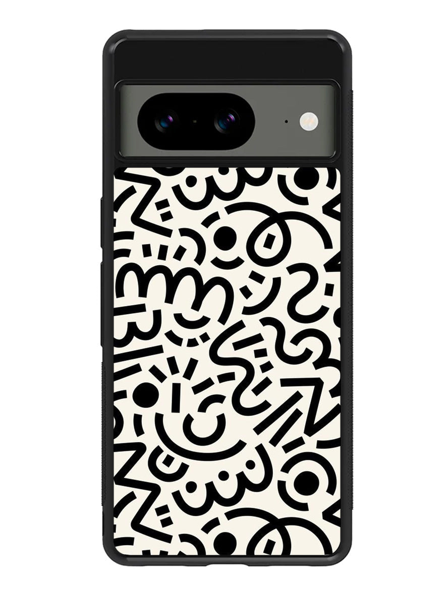 Abstract Doodle Google Pixel 8A Case QC10626