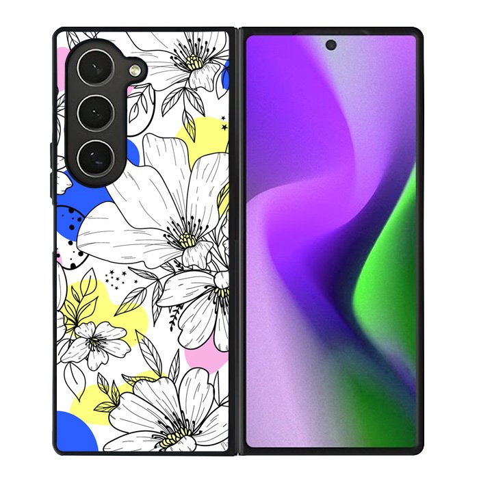 Floral Flower Color Samsung Galaxy Z Fold 6 5G 2024 Case OV10565