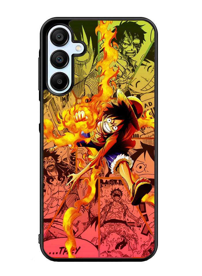 Fire Luffy One Piece Samsung Galaxy A35 5G Case OV10563