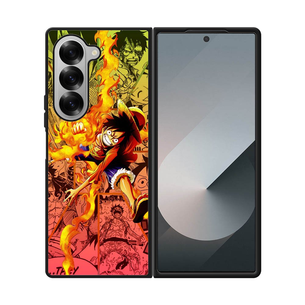 Fire Luffy One Piece Samsung Galaxy Z Fold 7 5G Case QC10563