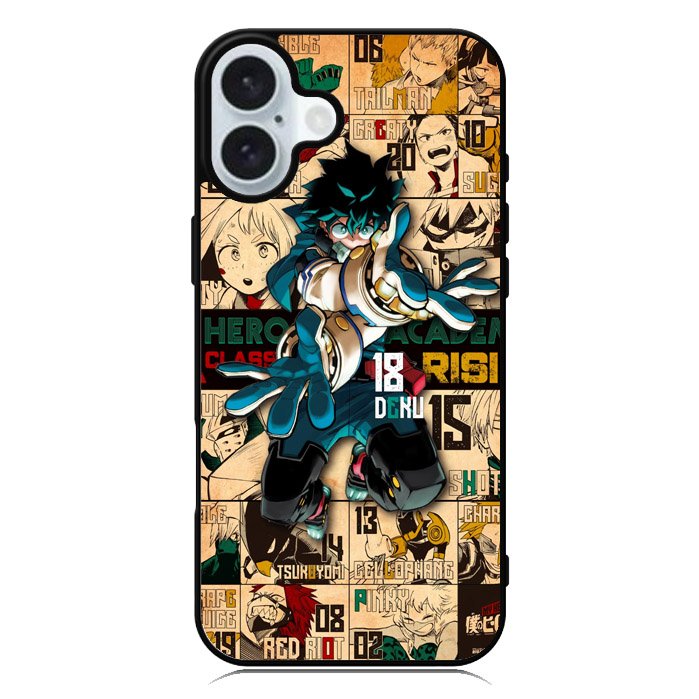 Deku BNHA iPhone 16 Plus Case QC0096