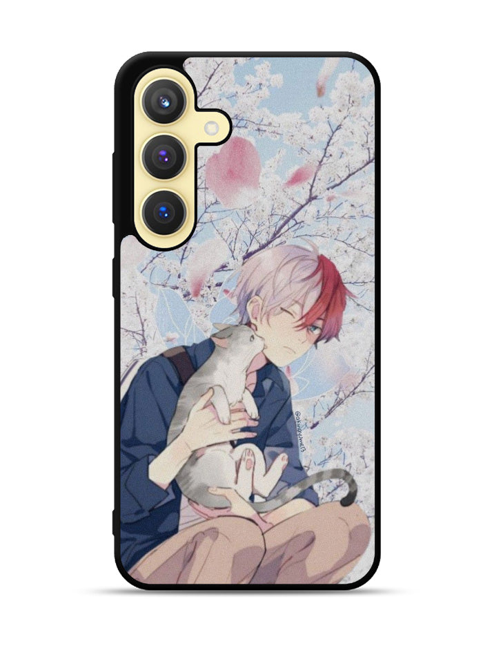 anime boy with cat Samsung Galaxy S25 Plus 5G , Samsung Galaxy S25+ 5G Case OV0097