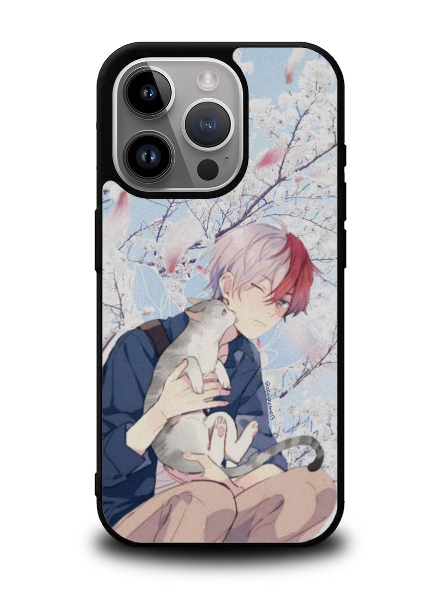 anime boy with cat iPhone 16 Pro Case OV0097