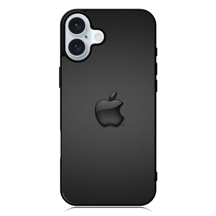 Apple Logo Black iPhone 16 Case QC0134