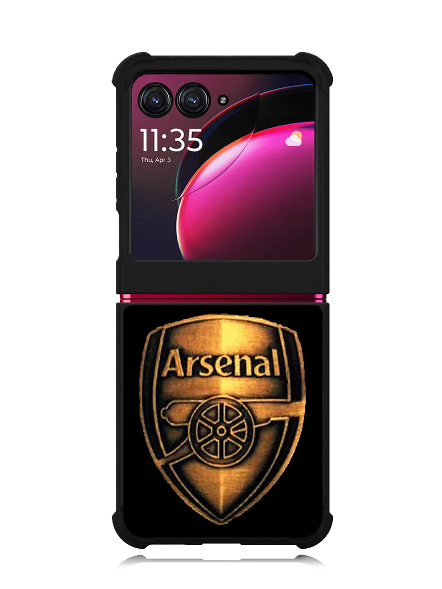 Arsenal Logo Gold 2nd Motorola Moto Razr Plus 2023 , Moto Razr+ 2023 Case