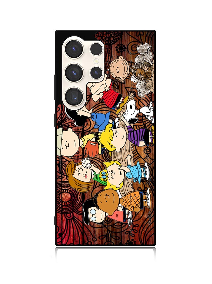 Peanuts In Background Wood Art Samsung Galaxy S24 Ultra 5G Case