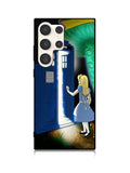 Alice Wonderland On Tardis Samsung Galaxy S25 Ultra 5G Case