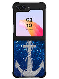 Blue Glitters Anchor Samsung Galaxy Z Flip 5 5G 2023 Case OV0234