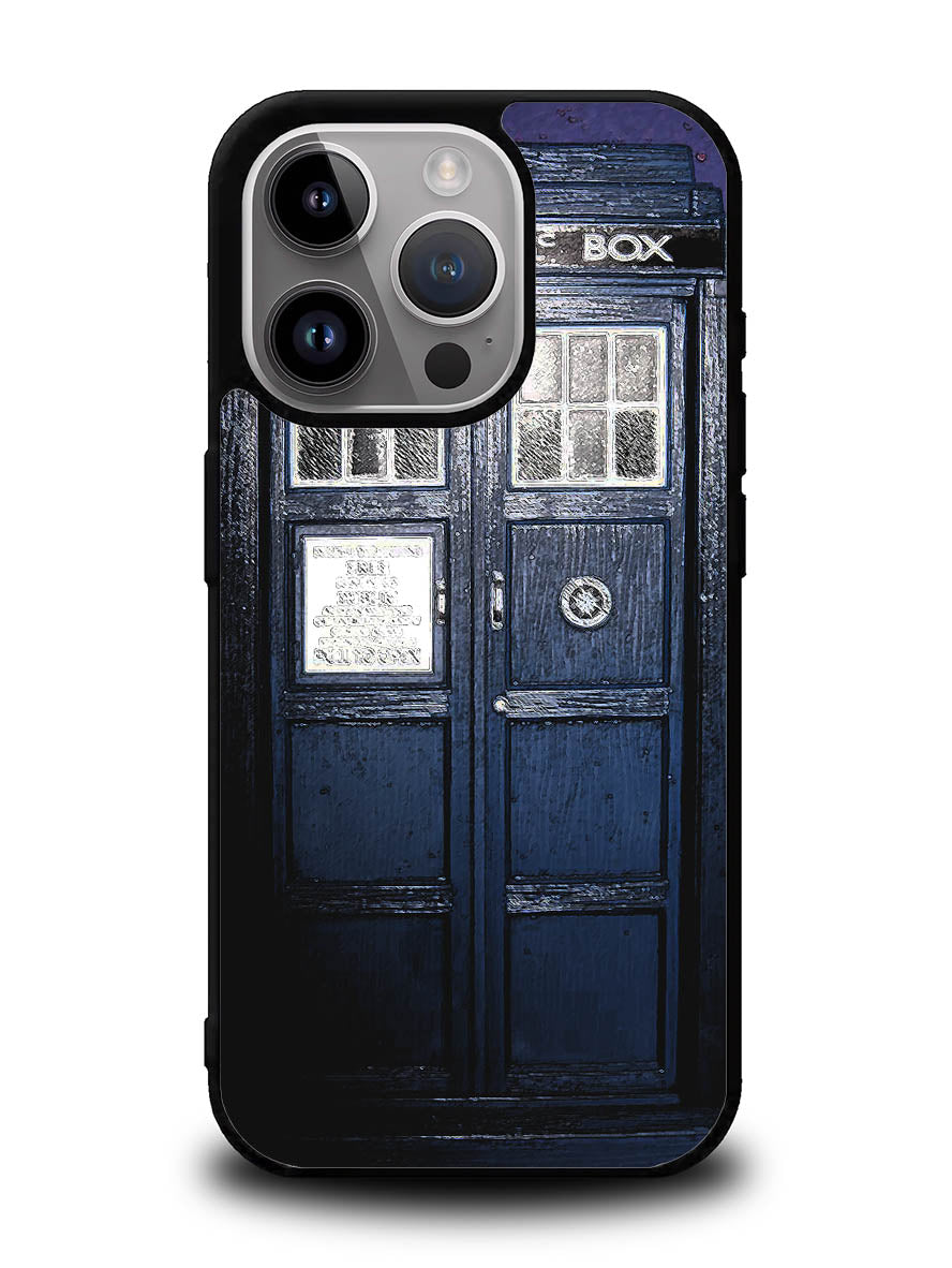 Dark Blue Tardis Doctor Who Toy iPhone 15 Pro Case