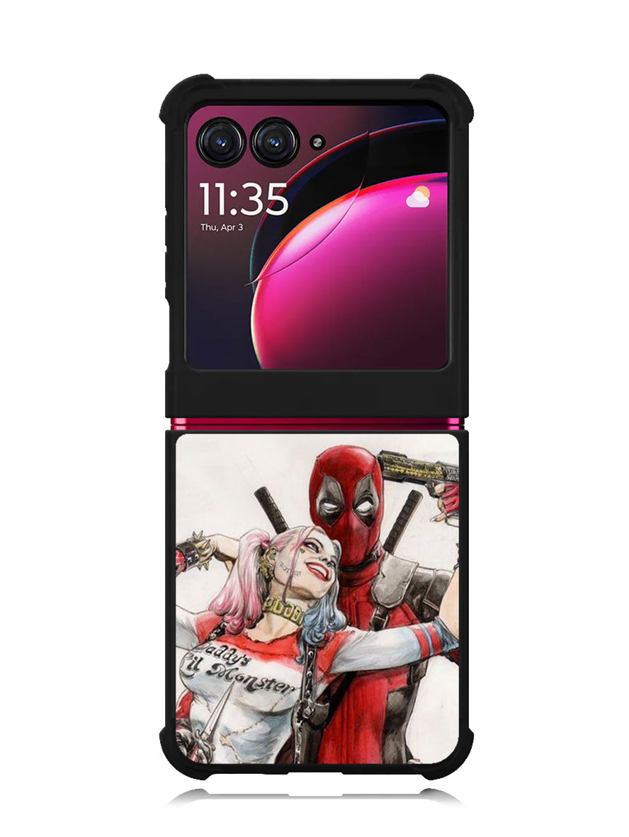 Harley Quinn Deadpool 1st Motorola Moto Razr Plus 2023 , Moto Razr+ 2023 Case