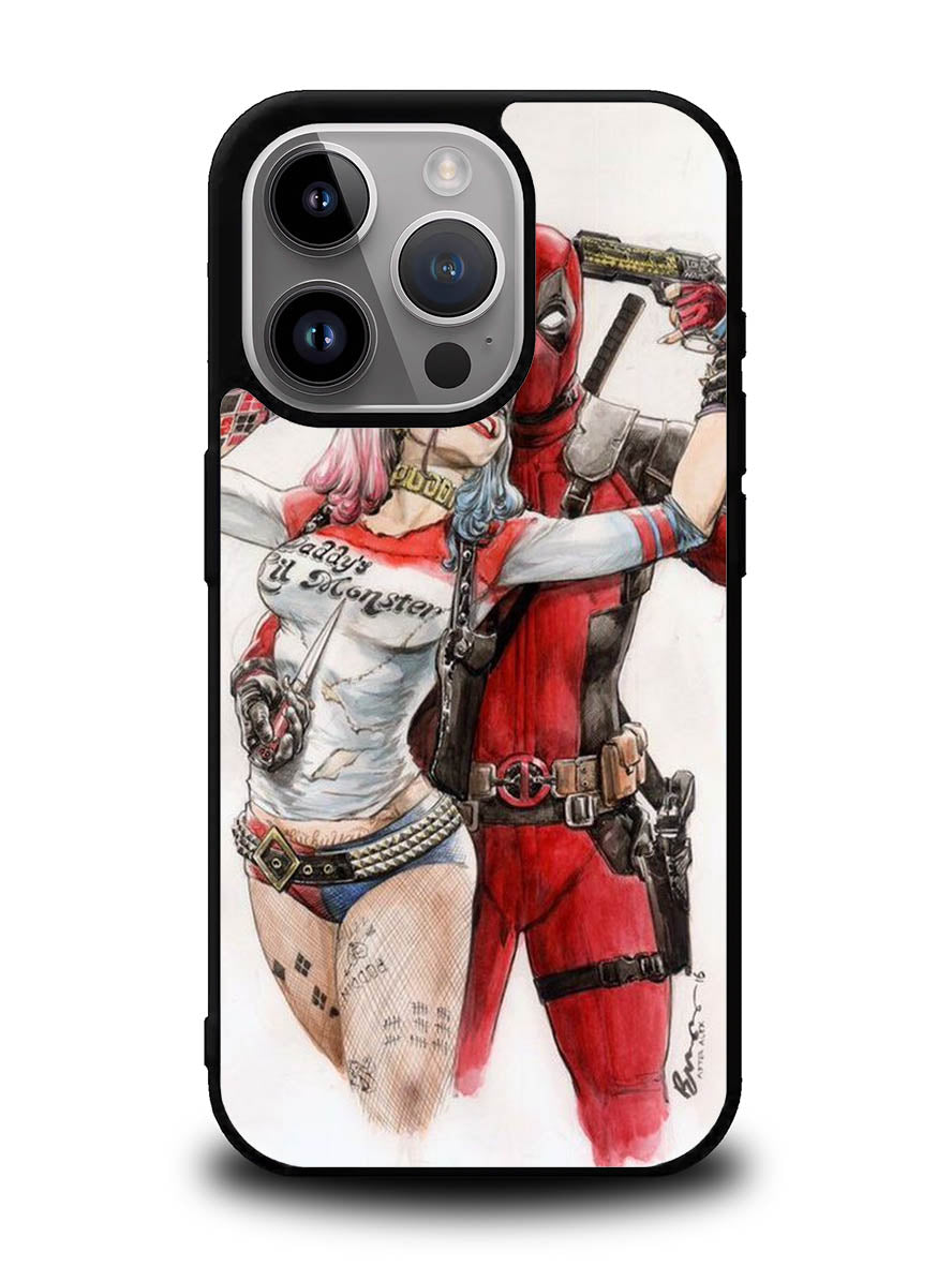 Harley Quinn Deadpool 1st iPhone 15 Pro Case