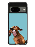 The funny thing is the dog on the glass Google Pixel 8 Case QC0333