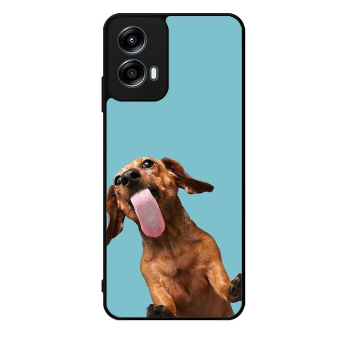 The funny thing is the dog on the glass Motorola Moto G Play 2024 Case OV0333