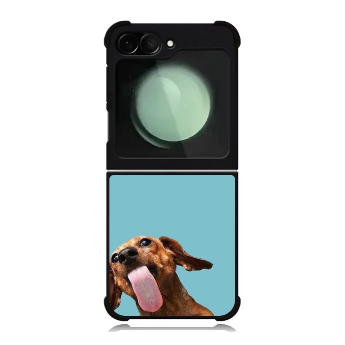 The funny thing is the dog on the glass Samsung Galaxy Z Flip 6 5G 2024 Case OV0333