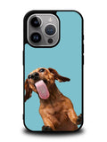 The funny thing is the dog on the glass iPhone 14 Pro Max Case QC0333
