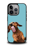 The funny thing is the dog on the glass iPhone 16 Pro Max Case QC0333