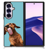 The funny thing is the dog on the glass Samsung Galaxy Z Fold 7 Case OV0333