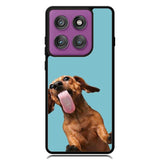 The funny thing is the dog on the glass Motorola Moto Edge 2025 | Moto Edge 60 Fusion | Moto Edge 60 Pro Case OV0333