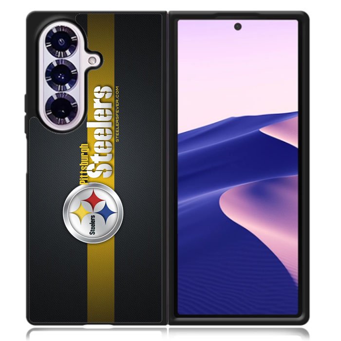 Pittsburgh Steelers Carbon Metal Samsung Galaxy Z Fold 7 Case OV0341