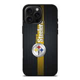 Pittsburgh Steelers Carbon Metal iPhone 16 Pro Case OV0341