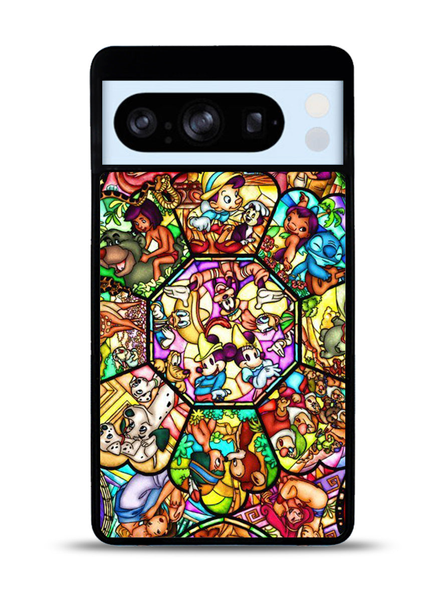 Disney characters stained glass Google Pixel 8 Pro Case QC0358