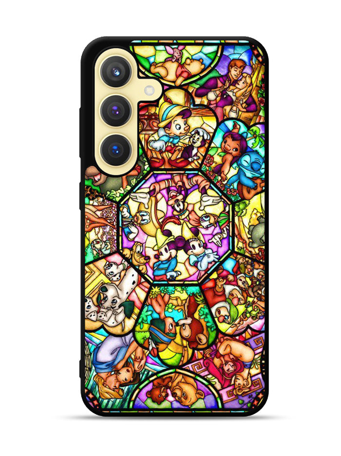Disney characters stained glass Samsung Galaxy S24 FE 5G Case OV0358