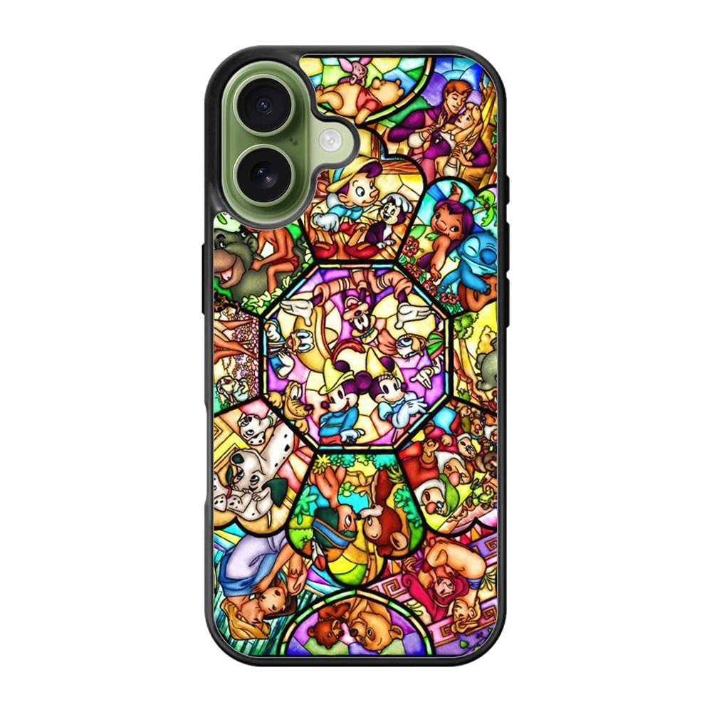 Disney characters stained glass iPhone 17 Case OV0358